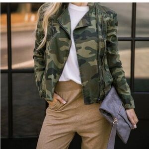 NWOT BLANKNYC Camouflage Moto Jacket